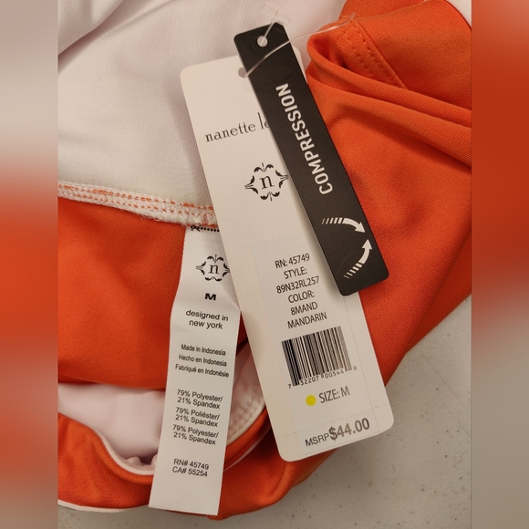 NWT! Nanette Lepore Mandarin Bike Shorts - Picture 3 of 3